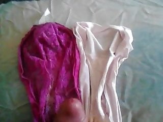 Cumming on lodger&#039;s purple panties