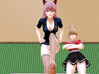  A Night with two Cats: 3D Hentai
