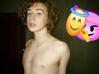 ASMR curly gay lover smears cream on his face, jerks his hairy cock and spreads his ass Galina Stop