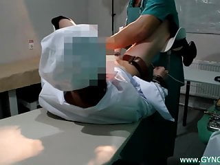Strict doctor and orgasm on a gynecological chair