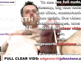 EDGEWORTH JOHNSTONE masturbating and eating cum CENSORED - Closeup cum shot hot gay guy jerking off his cock