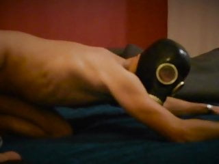 Gimp dildo chastity gas mask &amp; futo