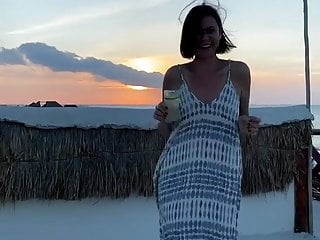 Catherine Bell - dancing outside on vacation, Nov 11, 2019