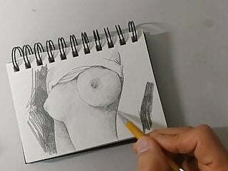 How to draw boobs easy pencil art ( step sister&#039;s boobs) 