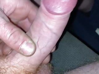 Ginger guy wanking in the car 