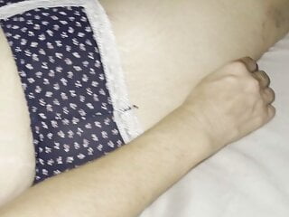 Jerking Off With Wifes Panties And Bra And Her Help