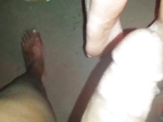 Cumming on, Interracial Amateur, Soles, Handjob