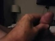 My wife rubbing my ball while I jack off for her