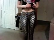 Girl showing us her black milk leggings  2