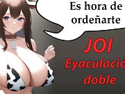 Spanish JOI hentai, cum 2 times. Es hora de ordenarte.