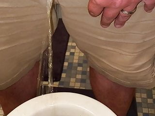 Pissing Then Jerking Off With My Piss With Close Up Cum Shot