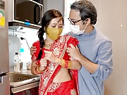 Indian Big-Ass Step daughter cannot control her naughty desire while meeting Step-father ( Hindi Voice )