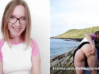 Natural Tits, Girl with Glasses, Interview, Lesbian Outside