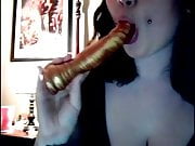 Taking her Time for a Dildo Deepthroat