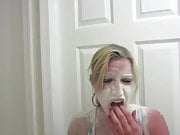 Hot Blonde gets the biggest facial ever - Megacumexplosion