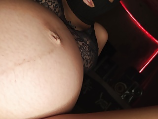 Pregnant close up on big ass...