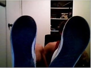 Straight guys feet on webcam #492