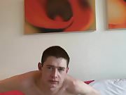 uncut twink comes on couch