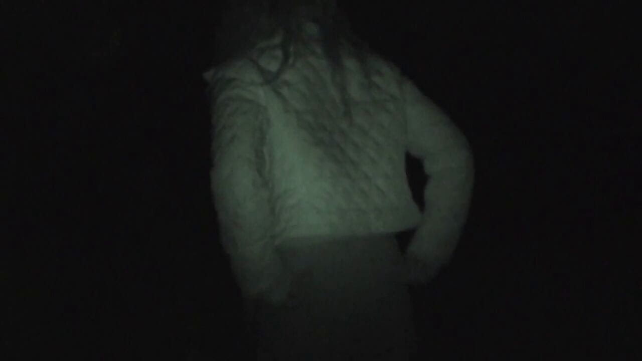 Amateur Italian threesome outdoors at night with merciless penetrations for two horny and eager friends who share man