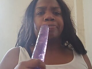 Deep Throat, American, Ebony MILF, Homemade