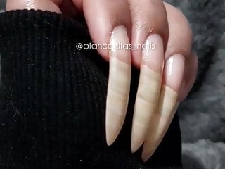 Porn sexy long nails...