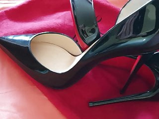 Louboutin high heels wanking...