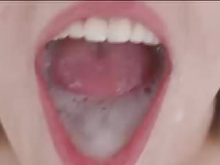 Swallows Cum, Keeping, Cumshot in Mouth, Cum