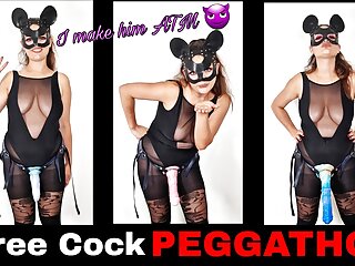 Femdom 3 - in - 1 Huge Dildo Rough Extreme Pegging Peggathon Miss Raven Training Zero ATM A2M FLR Dominatrix Strapon