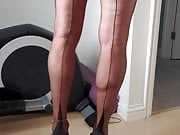 Sissy Claire with clitty plug and chastity