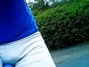 Cruising in White lycra shorts 