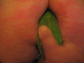 Toying, Inserted, BDSM, Cucumber