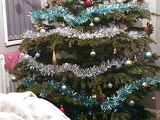 Stepmom Helps Stepson On Christmas Tree...