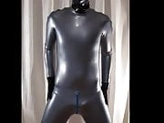 silver rubber suit wanking