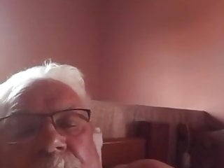 Brazilian grandpa 74 years old cum on cam