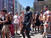 Me cumming loudly in public in latex at Dore Alley Fair 2019