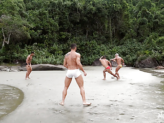 Naked muscle football 