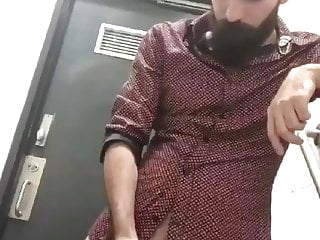 Bearded boy squirts his juice...