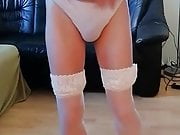 My Beautiful Cd Bene in sexy white lingerie striptease
