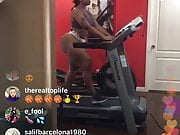Ass on treadmill 