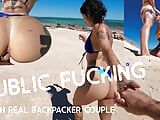 Real Backpacker GF Fucked In Australian Public Beach Paradise!
