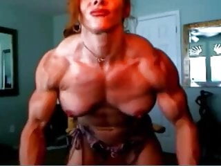 Strip, Stripping, Flexing, Muscular Woman