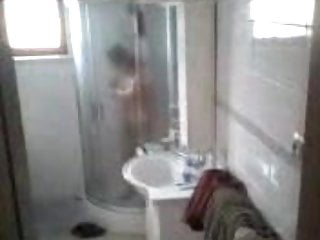 Chinese granny mature naked in shower...