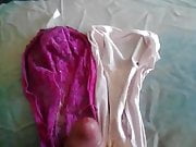 Cumming on lodger's purple panties