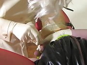 Bizarre enema and catheter latex dirndl Part 4 of 5