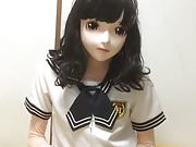 kigurumi in school uniform masturbating 3