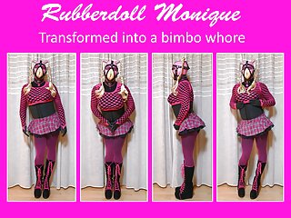 TV RUBBERWHORE MONIQUE - Wearing my whore outfit with facial cunt