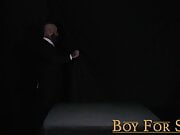 BoyForSale - Beautiful smooth submissive split apart by monster cock dom