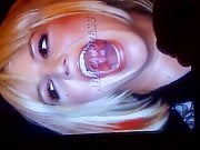 Cum in Britney Spears open mouth