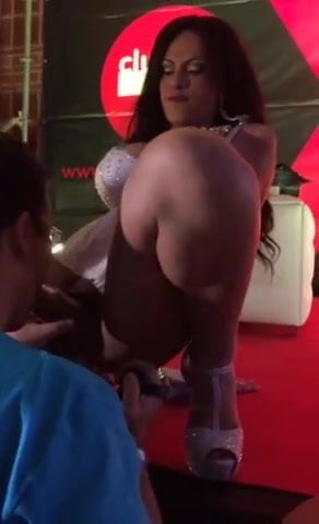 Shemale On Stage - My tranny cock is going right up your white ass - Amateur ...