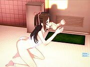 Rene has a sex marathon in the toilet!